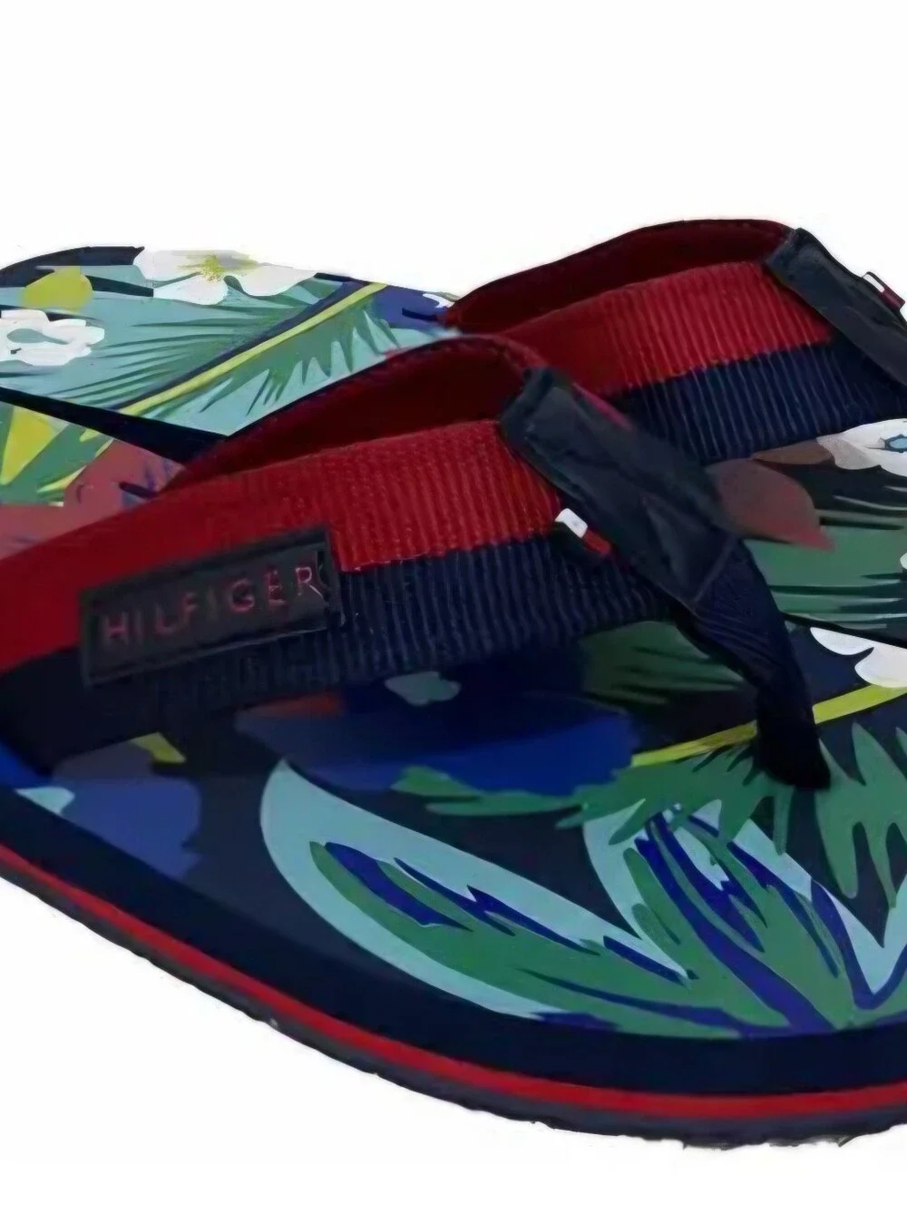 Tommy Hilfiger Kids Navy Floral Tropical Flip Flops